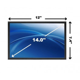 14" LED Slim eDP Scherm Mat 1366x768