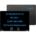 MacBook Pro 16" A2991 (2023) M3 Display Assembly Space Black